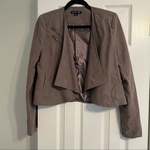 Cropped Faux Suede Jacket - Like New